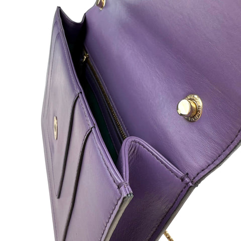 Bvlgari Calfskin Serpenti Crossbody Bag in Purple