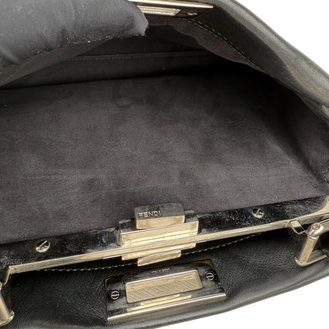 Fendi Peekaboo medium model shoulder bag in black leather