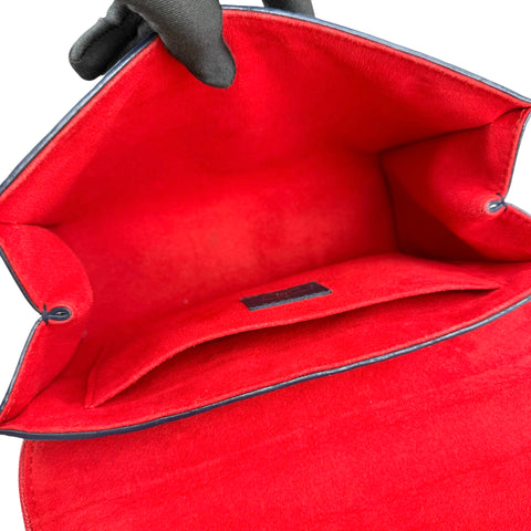 Louis Vuitton Monogram Empreinte Saint-Sulpice Chain Shoulder Bag Red Black