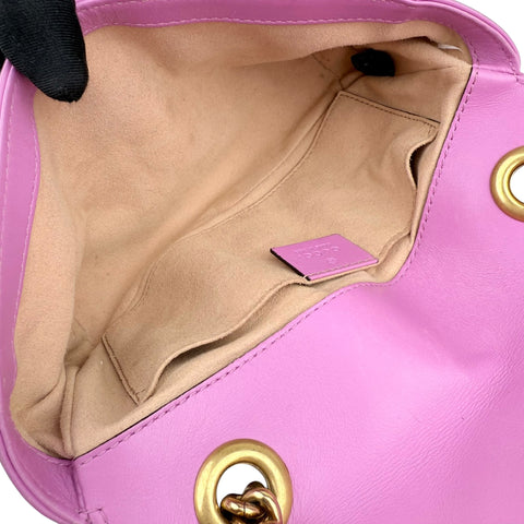 Gucci GG Marmont Medium Quilted Leather Shoulder Bag Pink