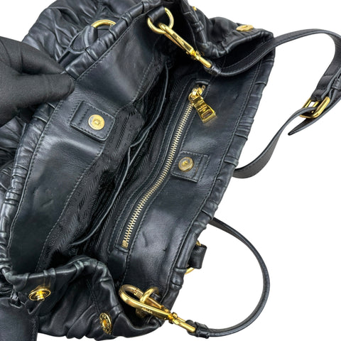 Prada Leather Gaufre Shopping Handbag