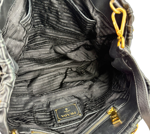 Prada Leather Gaufre Shopping Handbag