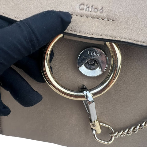 Chloé Faye model shoulder bag in grey leather Collector Square