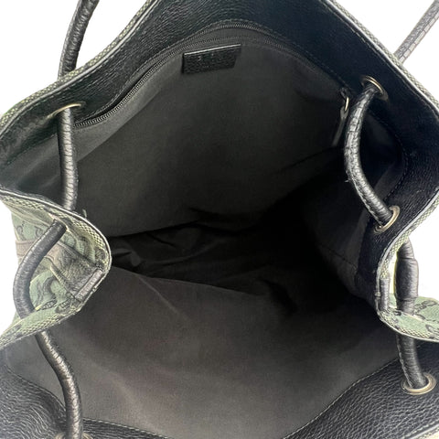 Gucci Green/Black GG Canvas Tote