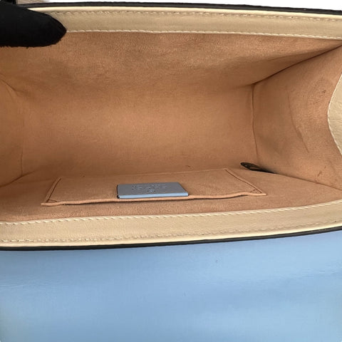 Gucci 2-WAY BAG GG SUPREME APPLE PRINT GG BROWN/BEIGE/BLUE Padlock