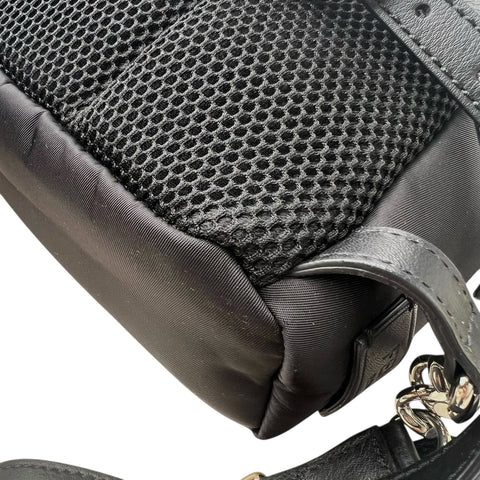 Fendi Black Nylon and Leather Monster Eyes Mini Backpack Bag