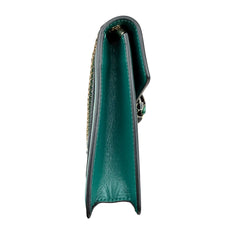 Pre-owned Bvlgari Calfskin Small Serpenti Forever Snake Strap Crossbody Bag Emerald Green crossbody bag