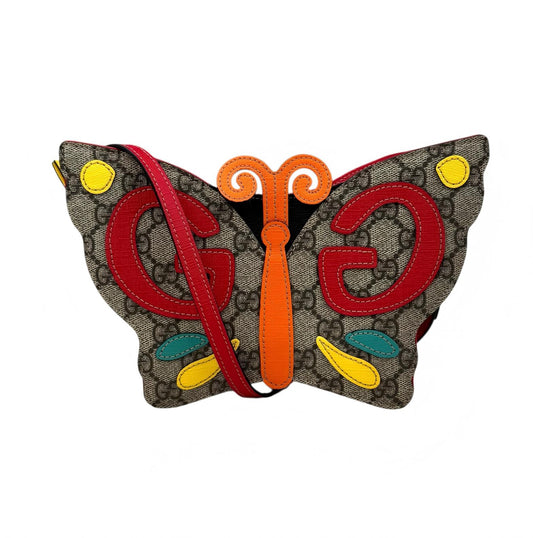 GUCCI Butterfly canvas cross-body bag