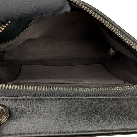 Fendi Black Nappa Leather Small DotCom Bag