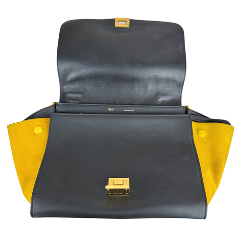 Celine Tricolor Trapeze Leather Shoulder Bag Leather Shoulder Bag Trapeze