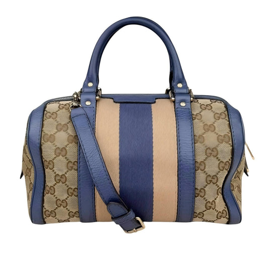 Gucci Small GG Canvas Web Joy Boston Bag satchel