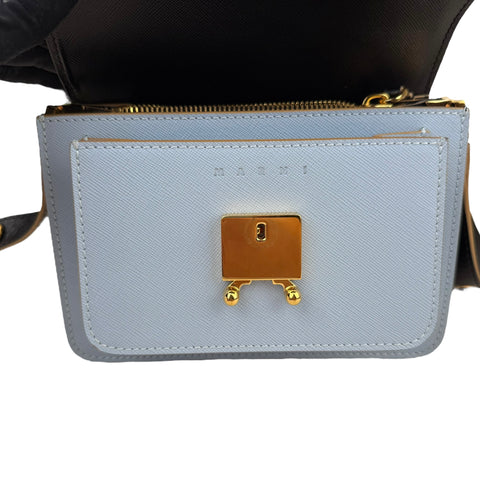 Marni Medium Colorblocked Leather Trunk Shoulder and Crossbody Bag