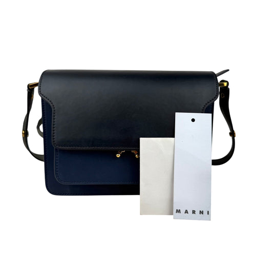 Marni Medium Colorblocked Leather Trunk Shoulder and Crossbody Bag