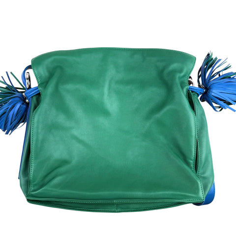 Loewe Green Flamenco leather shoulder bag