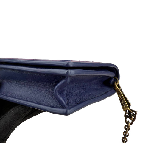 Bottega Veneta Monalisa Purple Atlantic Intrecciato Chain Wallet