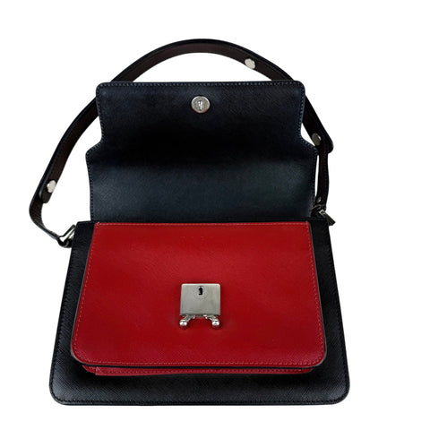 Marni Medium Colorblocked Leather Trunk Shoulder and Crossbody Bag