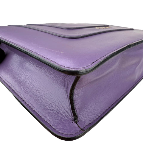 Bvlgari Calfskin Serpenti Crossbody Bag in Purple
