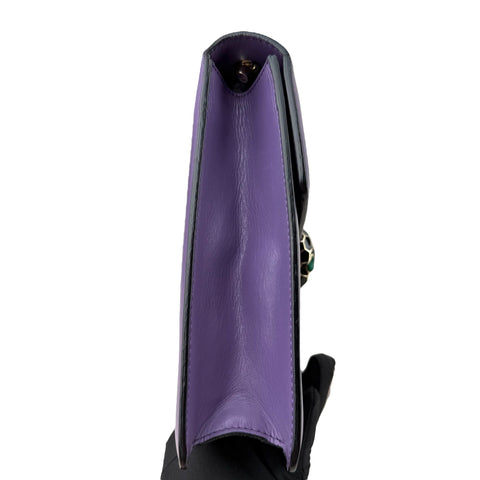 Bvlgari Calfskin Serpenti Crossbody Bag in Purple