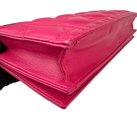 Dior Lambskin Cannage Lady Dior Wallet On Chain crossbo