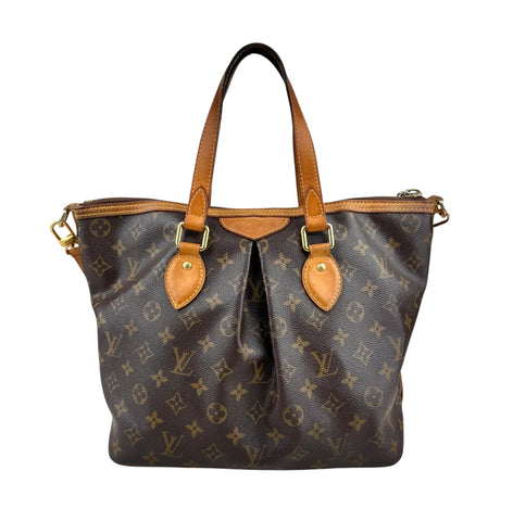 Louis Vuitton Palermo Shoulder Bag Brown Canvas
