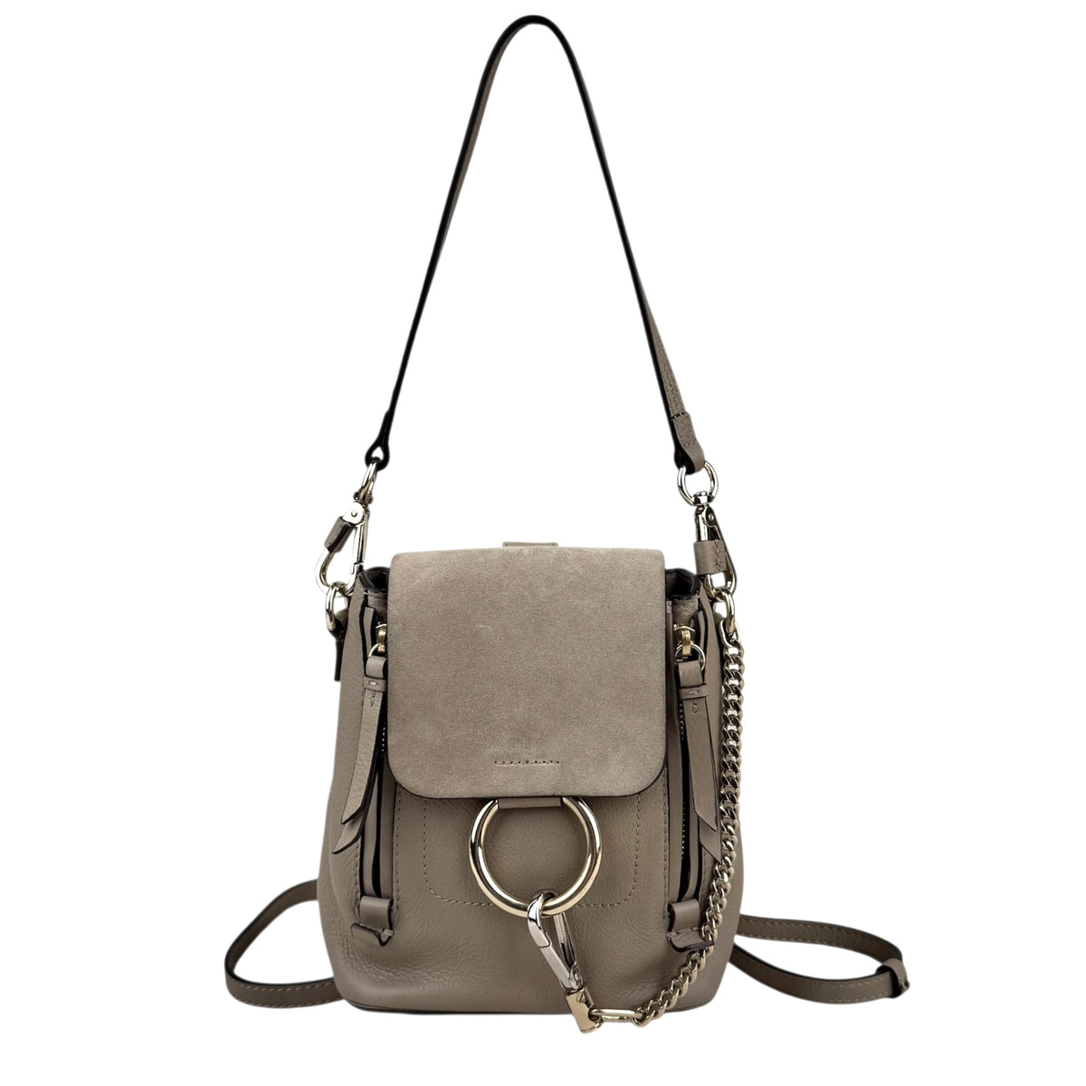 Chloe Suede & Calfskin Small Faye Backpack