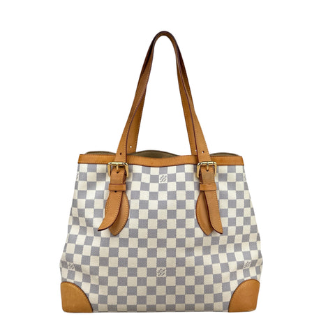 Louis Vuitton handbag hampstead toile damier azur shoulder bag