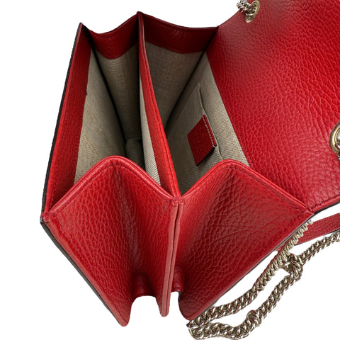 Gucci Small Dollar Interlocking G Crossbody Red