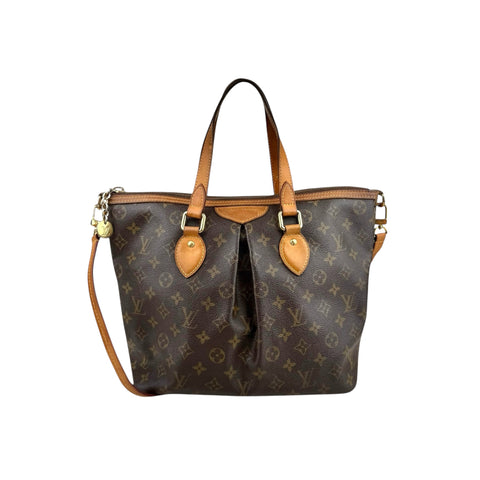 Louis Vuitton Palermo Shoulder Bag Brown Canvas
