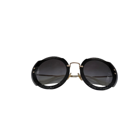 Pre-owned Miu Miu MU 06SS - VYU5D1 Dark Violet Sunglasses