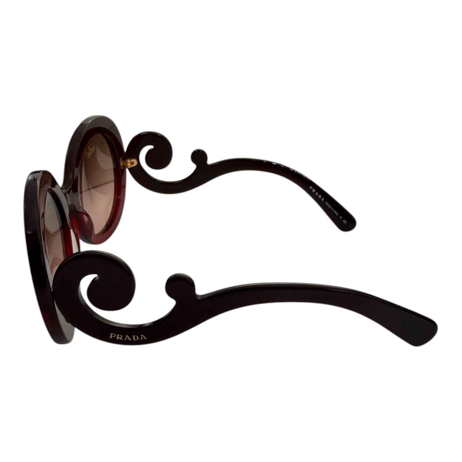Prada PR27NS MAX0A5 Red Mimimal Baroque Sunglasses