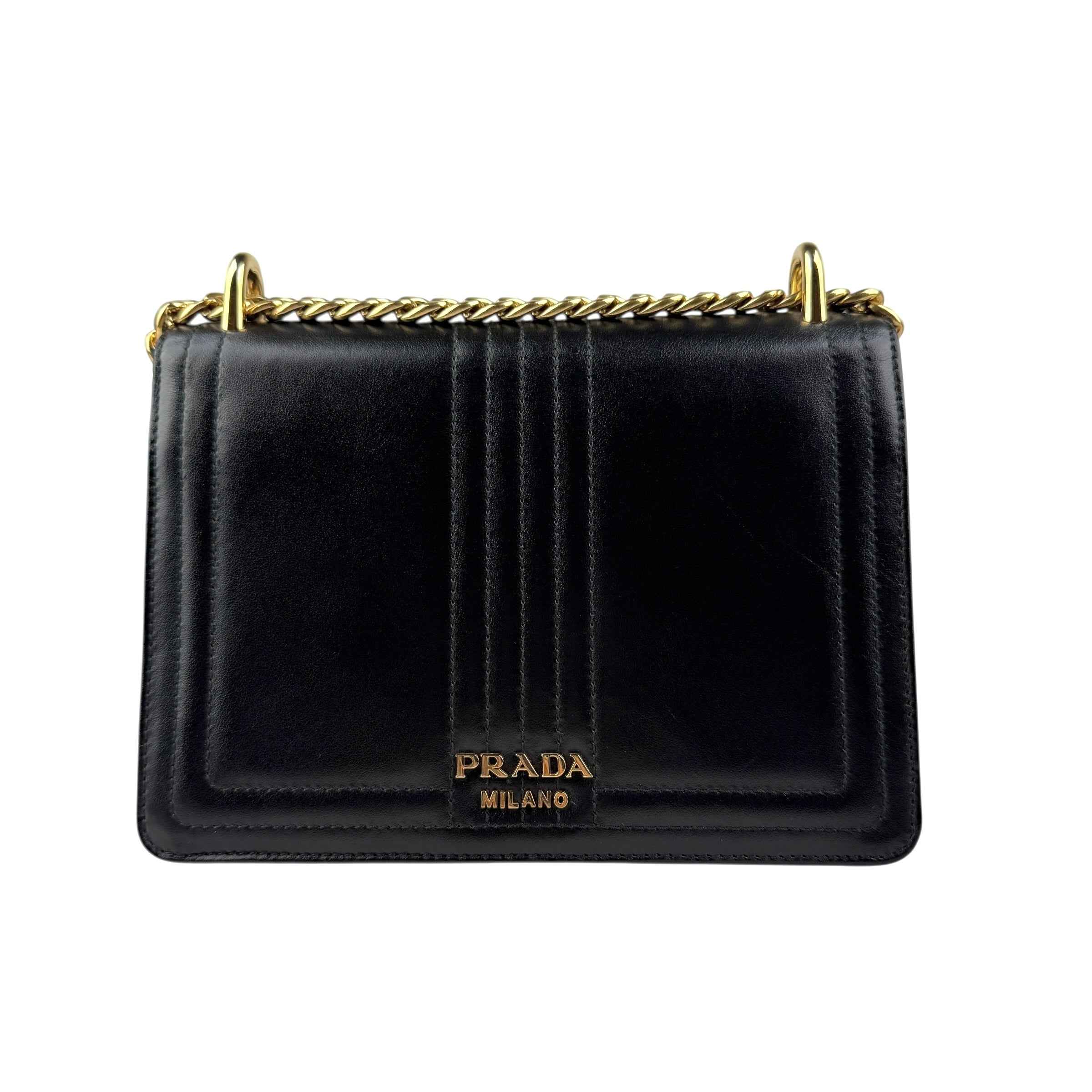 Prada Padlock Chain Black crossbody bag