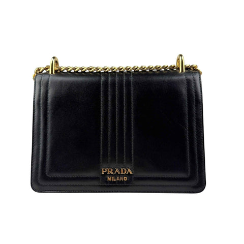 Prada Padlock Chain Black crossbody bag