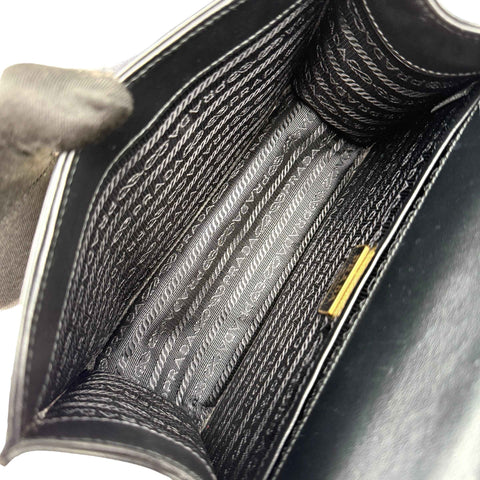 Prada Padlock Chain Black crossbody bag