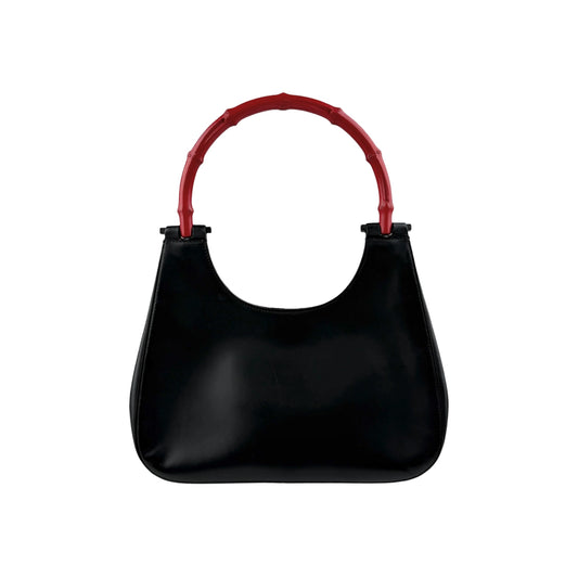 Gucci Calfskin Bamboo Handbag