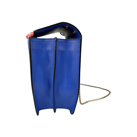 Bvlgari Blue Leather Medium Serpenti Forever Shoulder Bag