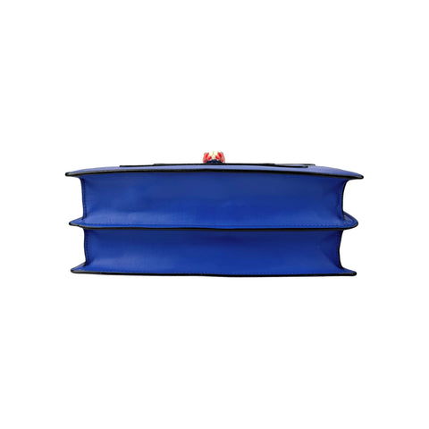 Bvlgari Blue Leather Medium Serpenti Forever Shoulder Bag