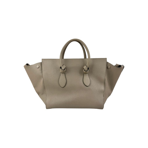Celine Vanilla Crisped Calfskin Leather Tie Tote Bag