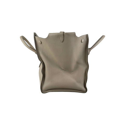 Celine Vanilla Crisped Calfskin Leather Tie Tote Bag