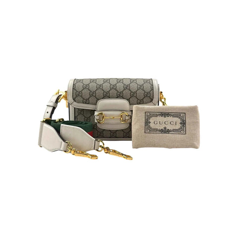 Gucci Beige Leather Horsebit 1955 Crossbody Bag