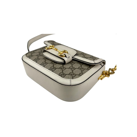 Gucci Beige Leather Horsebit 1955 Crossbody Bag