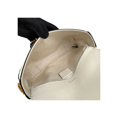 Gucci Beige Leather Horsebit 1955 Crossbody Bag