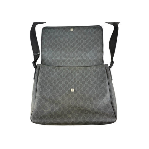Gucci Black GG Imprime Messenger Bag