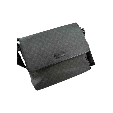 Gucci Black GG Imprime Messenger Bag