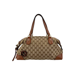 Gucci Brown GG Canvas Boston Shoulder Bag