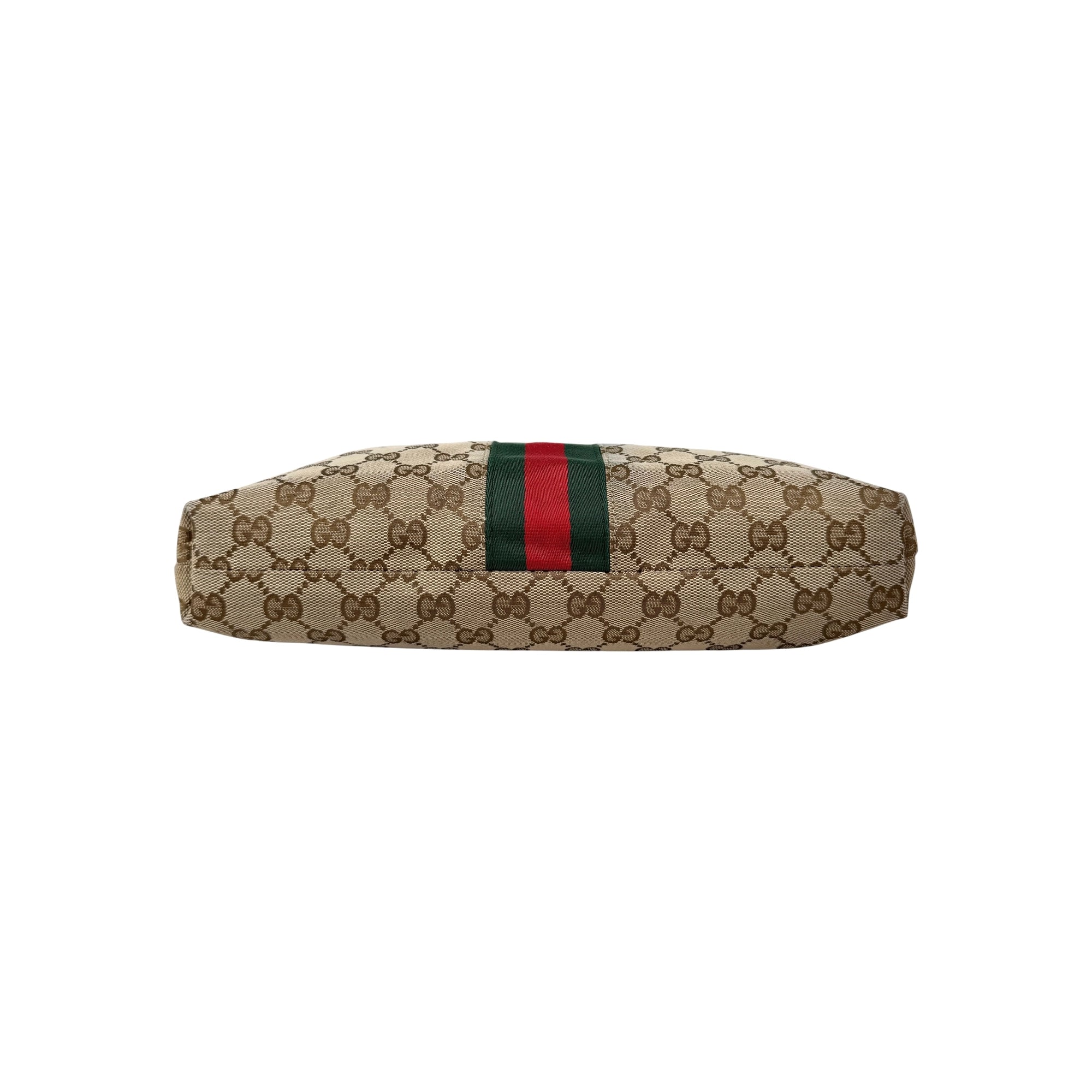 Gucci Beige Ebony GG Canvas and Leather Messenger Bag