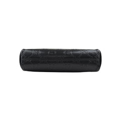 Gucci Black Leather Embossed GG Crossbody Bag