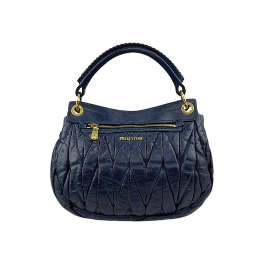 Miu Miu Matelassé Vitello Leather City Handbag