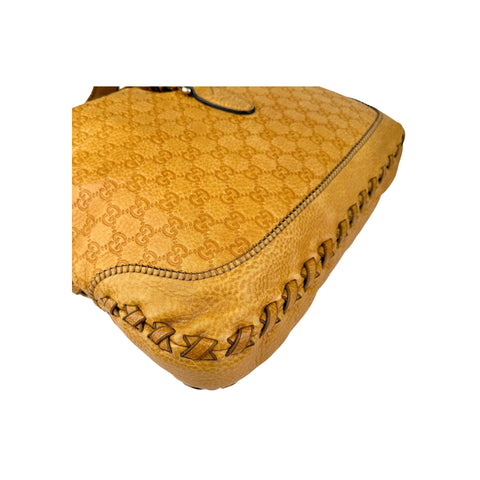 Gucci Camel Large Guccissima New Jackie Satchel Bag