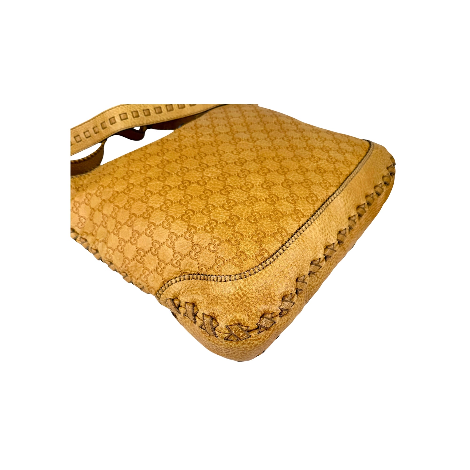 Gucci Camel Large Guccissima New Jackie Satchel Bag