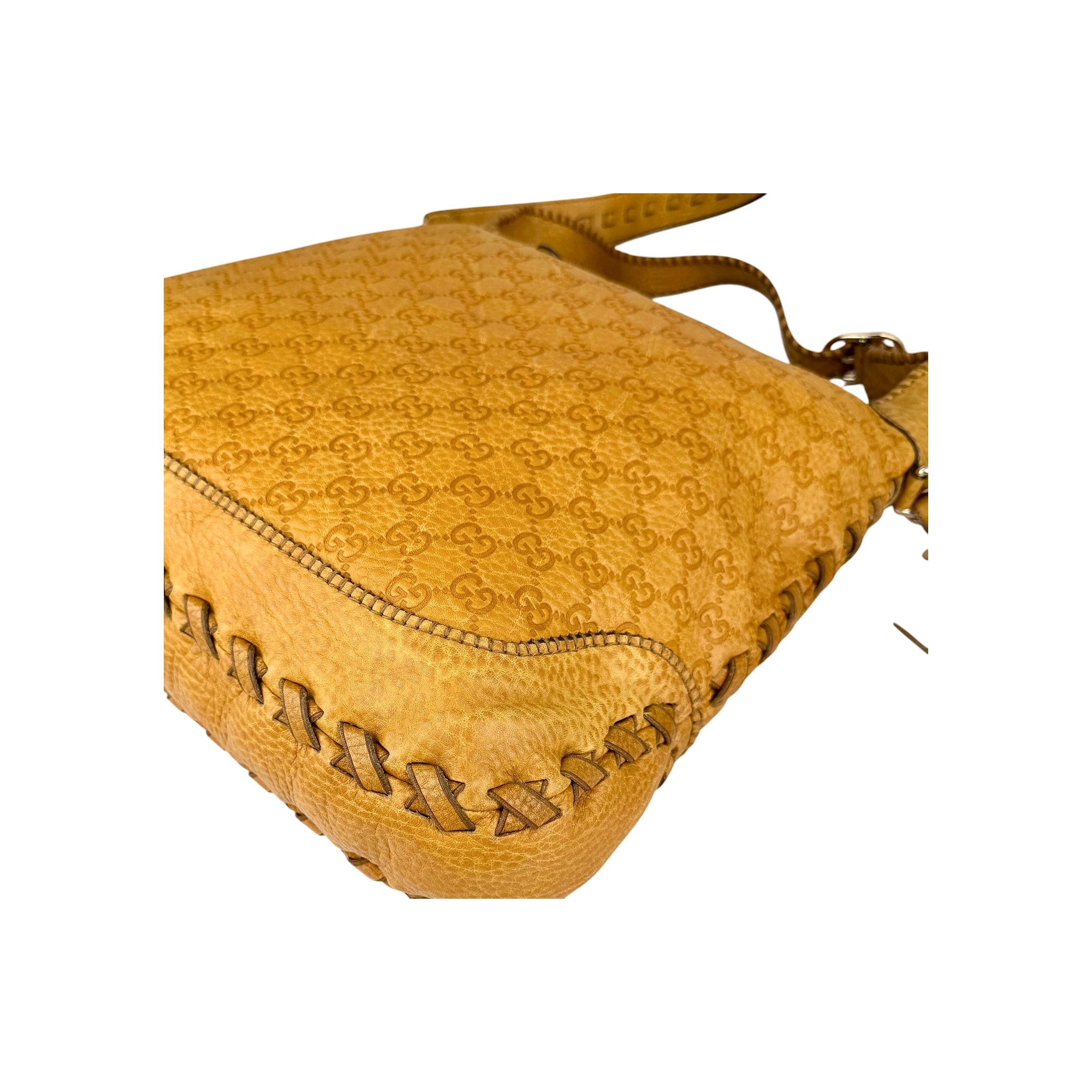 Gucci Camel Large Guccissima New Jackie Satchel Bag